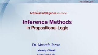 Interference Methods in Propositional Logic [upl. by Darrell]