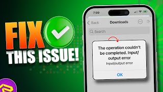 Fix quotThe Operation Couldnt Be Completed  InputOutput Errorquot on iPhone [upl. by Aronow929]