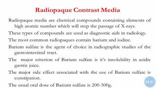 Radiopaque contrast media [upl. by Atselec]