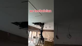 Ac installation work😮💯🛠🛠 shortvideoyoutubevideoviralvideo airconditioninginstallation [upl. by Bosson]