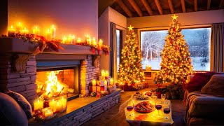 Cozy Thanksgiving Fireplace Ambience 🦃🔥 Soft Christmas Carols And Instrumentals For Peaceful Moments [upl. by Einwahs436]