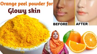 Orange peel powder remedy for glowy skin  orange peel face pack by cookingwithnadiraandvlogs [upl. by Gabby]