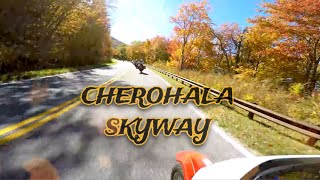 CHEROHALA SKYWAY IN 4 MINTUES FALL FOLIAGE CRF250L TIME LAPSE [upl. by Kary334]