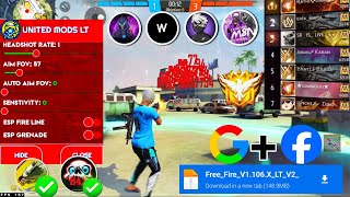 Free Fire Hack 2024  Free Fire mod menu hack  ffh4x injector 👽 United mods 👽ff mod menu download [upl. by Atinauq]