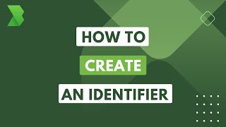 How to create an Identifier  A Step by Step Guide [upl. by Akiaki90]