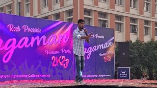 standup comedy in Freshers party 2023 viralvideo hostellife standup comedy REC Kannauj  AKTU [upl. by Kant]