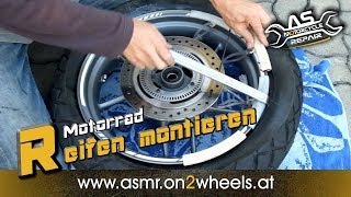 ➤ MOTORRADREIFEN EINFACH SELBST WECHSELN MONTIEREN  Nur mit einfachen Werkzeugen [upl. by Chrisy825]