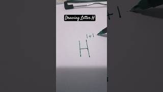 How to Draw Letter H simpleartug shorts youtubeshorts letters simpleartug [upl. by Aneehsar]