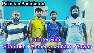 Ahmar jalal  Shahrukh vs Yawar Saleem  Zunain Malik badminton badmintonlive [upl. by Nyrok]