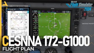 How to Enter amp Modify a Flight Plan in G1000 for Cessna 172 in MSFS 2024  Tutorial 10 [upl. by Chew]