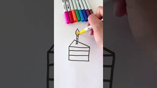 DAY 29 Learn to Draw kidslearning kids cake tutorial kidsactivities educationalplay drawing [upl. by Aniuqaoj]