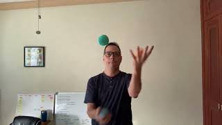 Learning how to juggle three balls  day 23 [upl. by Nanoc]