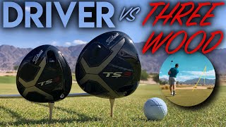 DRIVER vs THREE WOOD  Titleist TS3 Face Off Course Vlog at Ayla Golf Club [upl. by Service]