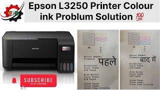 Epson L3250 printer Colour ink Problum Solution  Epson L3250L3150L3110L3101 [upl. by Way]