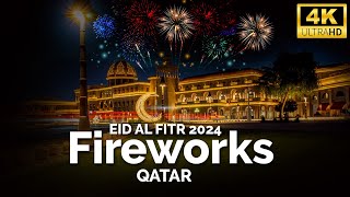 Qatar Fireworks 2024 Katara Eid ul Fitr celebration  Qatar 10042024 [upl. by Apfel]