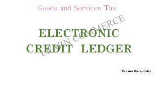 Electronic Credit Ledger Malayalam [upl. by Adnamma]