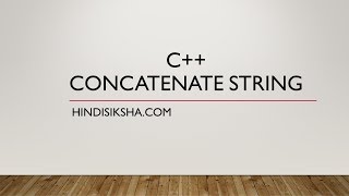 C Concatenate strings in Hindi [upl. by Gurolinick338]