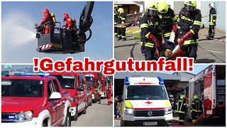 Landesübung  250 Kräfte Gefahrgutunfall in Pinkafeld [upl. by Clementius]