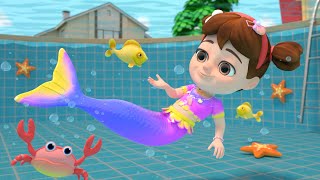 Little Mermaid Song  Swimming and more Sing Along Kids Songs [upl. by Ainit]