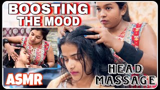 ASMR HEAD MASSAGE  Deep Relaxation Boosting The Mood  Indian Masseuse satisfying whispering [upl. by Hagi]