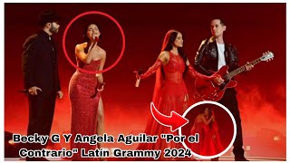 Presentación de Angela Aguilar y BeckyG cantando su Exito quotPor el Contrarioquot en Latín Grammy 2024 [upl. by Filip]