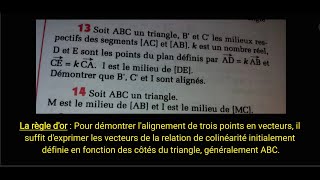 Application de quotla règle d’orquot en calcul vectoriel pour démontrer l’alignement de 3 points [upl. by Ahsok]