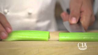 Practice Your Knife Skills—Dicing Celery [upl. by Atsahs]