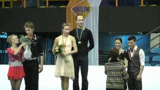 Golden Spin of Zagreb 2011 medal ceremony ice dance [upl. by Netsryk]