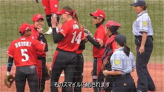 【ソフト女子ジャパン守備の要】渥美万奈選手のプレー集【上野投手に徹底的にマークされる】 [upl. by Adyeren]