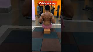 Seated Cable rowing for wider backfitness hardworkfitness gymworkout gymmotivation trending [upl. by Ylatfen]