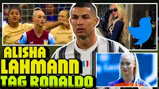 Alisha Lehmann showed off her Halloween costume  Juventus footballer tag Ronaldo in her post on X [upl. by Ames]