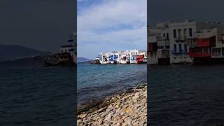 Greece Mykonos Little Venice area walk greece mykonos europetravel europetourism [upl. by Klemm]