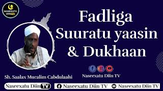 Fadliga Suuratu yaasin iyo dukhaan  Shiikh Saalax Mucalim Cabdulaahi [upl. by Jadwiga628]