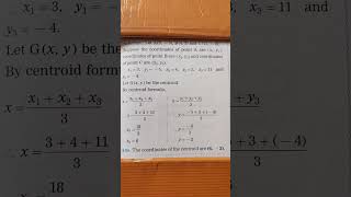 Std 10 th Maths 2 find the co ordinates of centroidQuick Revision [upl. by Ahsikad]