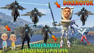 UPIN IPIN DILINDUNGI PASUKAN ROBOT CAMERAMAN MELAWAN ROBOT SKIBIDI TOILET  GTA 5 BOCIL SULTAN [upl. by Trilbee]