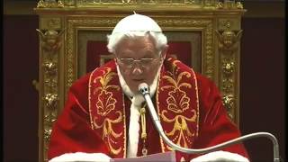 Saluto di Benedetto XVI ai Cardinali  ultimo giorno di Pontificato [upl. by Ratib]