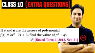 If p and q are the zeroes of polynomial fx  2x²  7x  3 find the value of p²  q² [upl. by Fenwick]