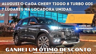 TIGGO 8 Turbo gdi 7 lugares locadora unidas [upl. by Fechter]