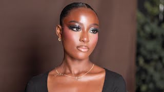 BRIGHT UNDEREYE SKIN WORK ON DARK SKIN  GLAMBYOMOYE [upl. by Eatnoj]