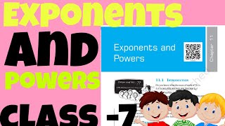 exponents and power class7   NCERT MATHS CBSE BOARD Solutions [upl. by Abell]