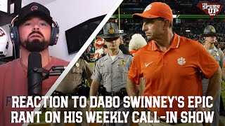 Dabo Swinney vs Tyler From Spartanburg  Reaction To Dabos Viral Rant At His CallIn Show [upl. by Zusman]