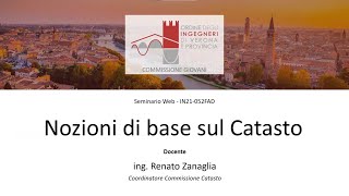 Ciclo di seminari nozioni di base sul Catasto1° Incontro [upl. by Bradman]