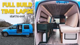 Micro Camper Van Conversion  DIY Full Build Time Lapse  VW Caddy [upl. by Taber6]