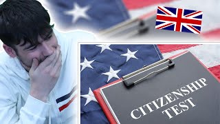 BRITS Try Doing the US Citizenship Test [upl. by Barthold]