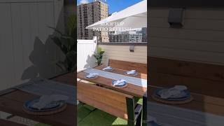 Home DIY Rooftop Patio Makeover amp Refresh with DIY Dining Set from Tojagrid homedit diyhomedecor [upl. by Anirrok]