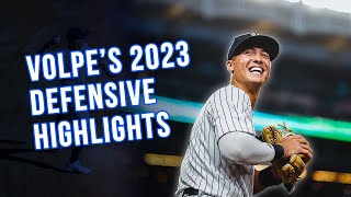 Anthony Volpes BEST DEFENSIVE PLAYS of 2023  New York Yankees [upl. by Allemrac]