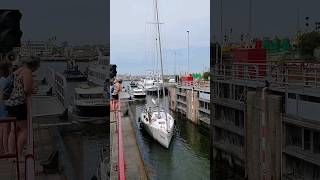 🛥️ Vlissingen Netherlands🇳🇱 Sluicebox TravelwithHugoF boatlock sluicebox sluice sluis [upl. by Aspasia]