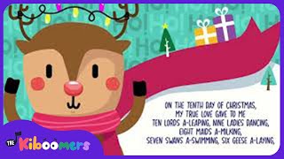 12 Days of Christmas Lyric Video  The Kiboomers Preschool Songs amp Nursery Rhymes for Holidays [upl. by Ajnek]