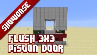 Minecraft Showcase  3x3 Flush Piston door [upl. by Htbazile]