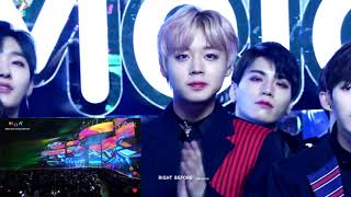 171202 Wanna Ones 워너원 Park Jihoon 박지훈 reaction to BTS DNA in the MMA [upl. by Kjersti]